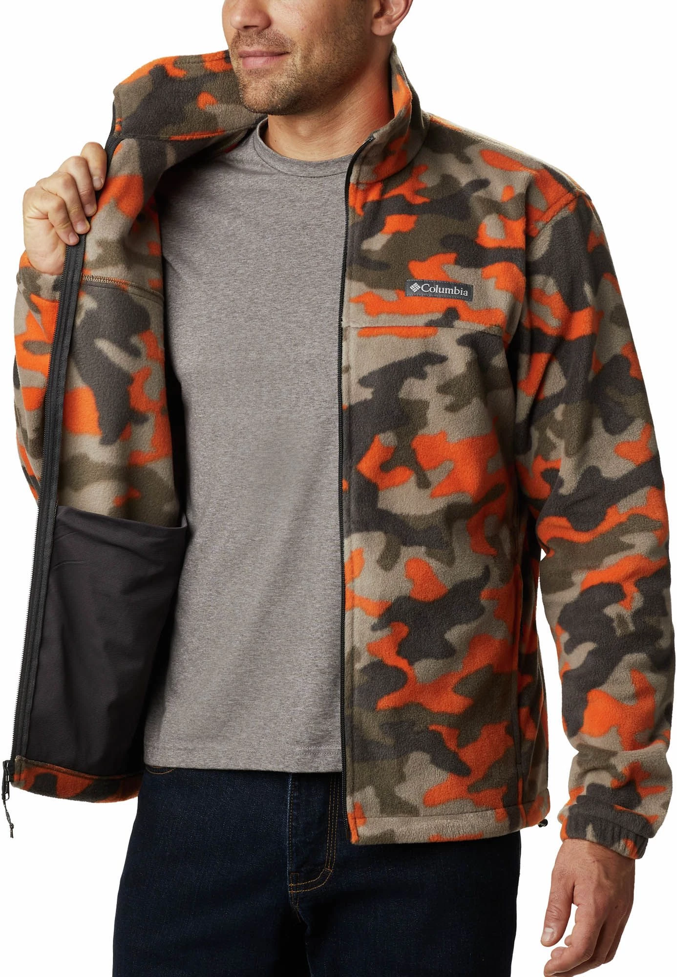 Columbia Men's Steen Mountain Print Jacket Stone Green Plaid 6 Columbia Men's Steen Mountain Print Jacket Stone Green Plaid - Image 4