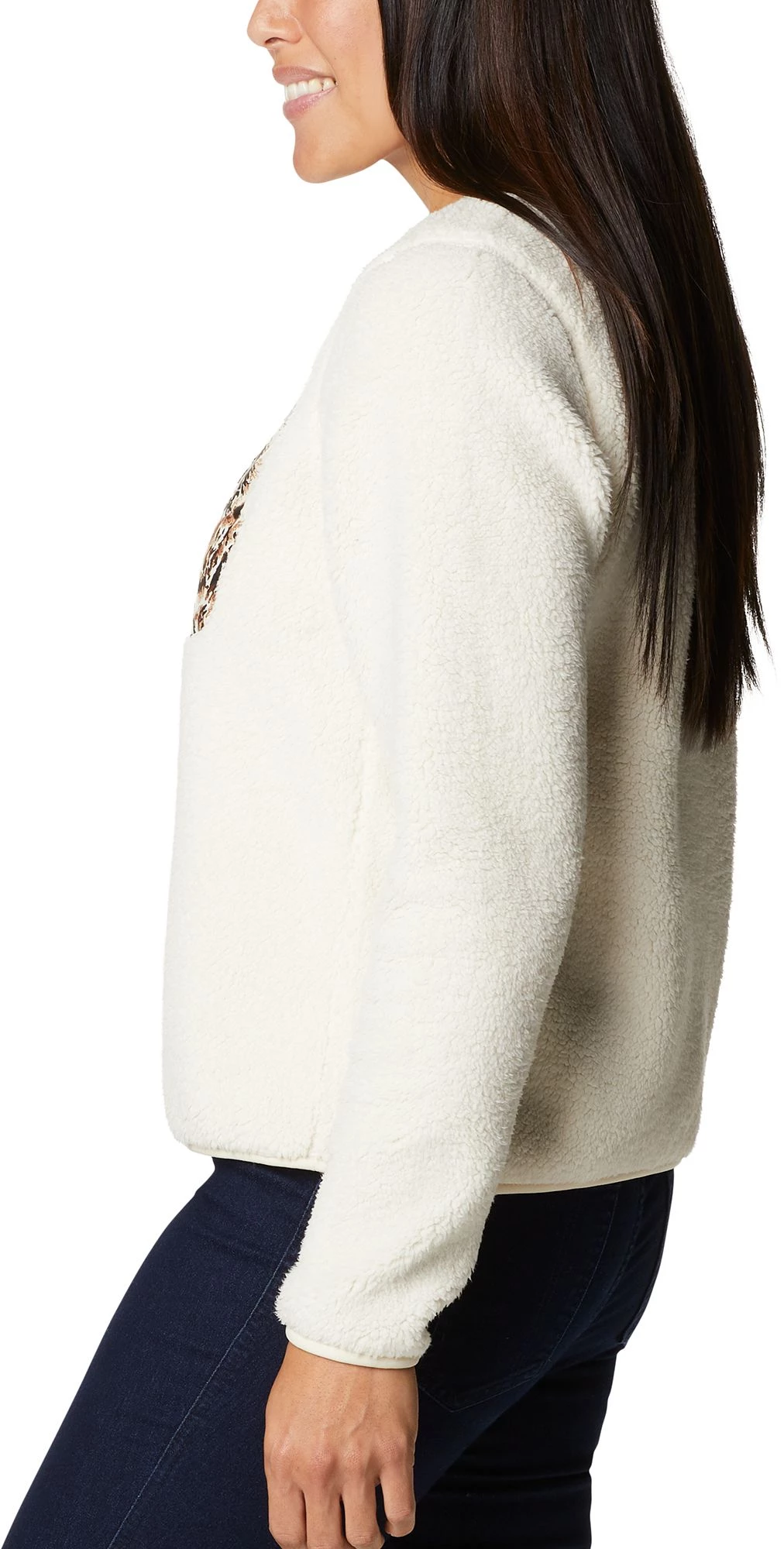 Columbia Women's West Bend Crewneck Sweatshirt Chalk/chalk Wolfscape 5 Columbia Women's West Bend Crewneck Sweatshirt Chalk/chalk Wolfscape - Image 3