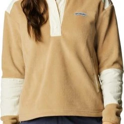 Columbia Women's Benton Springs Crop Fleece Pullover Chalk/chalk Wolfscape