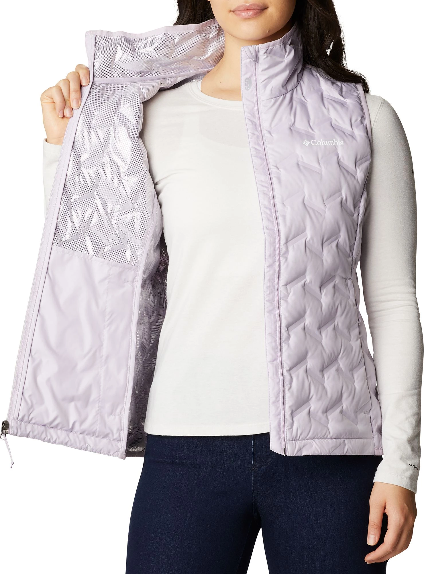 Columbia Women's Delta Ridge Down Vest Pale Lilac 6 Columbia Women's Delta Ridge Down Vest Pale Lilac - Image 4