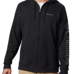 Columbia Men's Graphic Fleece Full-Zip Hoodie Black/city Grey