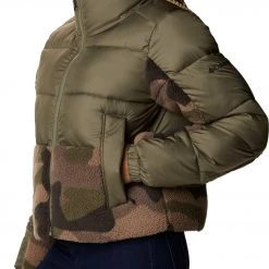 Columbia Women's Leadbetter Point Sherpa Hybrid Jacket Stone Grn/cyprss Md Cmo -Columbia Sales Store unnamed file 1341