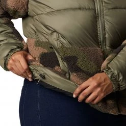 Columbia Women's Leadbetter Point Sherpa Hybrid Jacket Stone Grn/cyprss Md Cmo -Columbia Sales Store unnamed file 1349