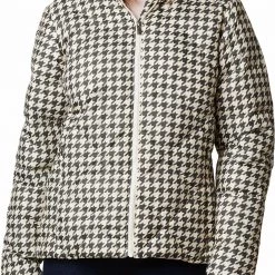 Columbia Women's Icy Heights II Down Jacket Chalk Houndstooth Print