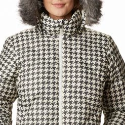 Columbia Women's Icy Heights II Down Jacket Chalk Houndstooth Print -Columbia Sales Store unnamed file 1372