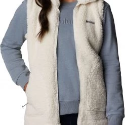 Columbia Women's Winter Pass Sherpa Vest Jacket Chalk