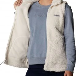 Columbia Women's Winter Pass Sherpa Vest Jacket Chalk -Columbia Sales Store unnamed file 1377