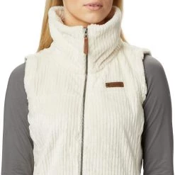 Columbia Women's Fire Side Sherpa Vest Jacket Shark Stripe -Columbia Sales Store unnamed file 1384