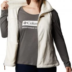 Columbia Women's Fire Side Sherpa Vest Jacket Shark Stripe -Columbia Sales Store unnamed file 1387