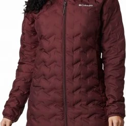 Columbia Women's Delta Ridge Long Down Jacket Malbec