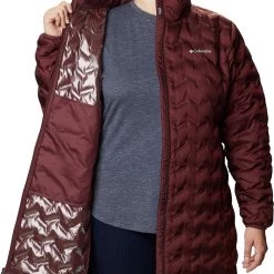 Columbia Women's Delta Ridge Long Down Jacket Malbec -Columbia Sales Store unnamed file 1429