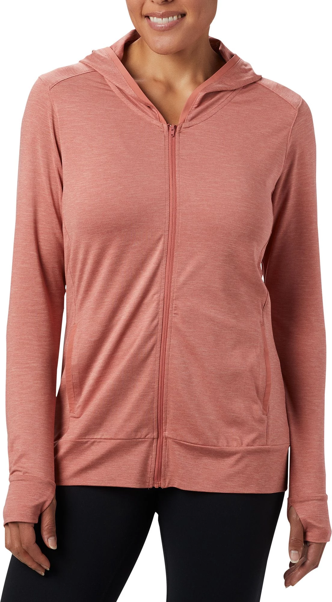 Columbia Women's Place To Place II Full-Zip Dark Coral Heather 3 Columbia Women's Place To Place II Full-Zip Dark Coral Heather