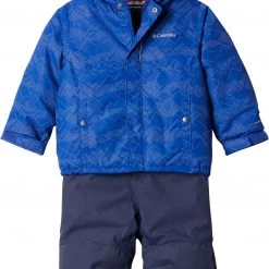 Columbia Toddlers Buga Jacket And Snow Bib Set For Boys' Lapis Blue Dotscape/plum