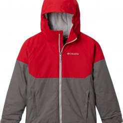 Columbia Boys' Toddler Alpine Action II Winter Jacket For Girls' City Grey Hthr/mtn Red