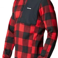 Columbia Men's Sweater Weather Printed 1/2 Zip Pullover Mountain Red Buf Print -Columbia Sales Store unnamed file 1558