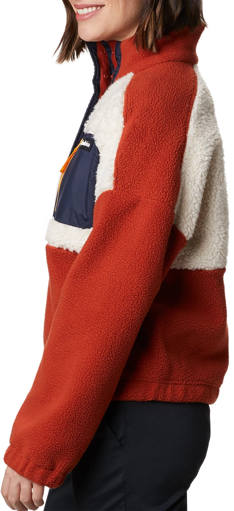 Columbia Women's Lodge Sherpa Full-Zip Sherpa Pullover Dark Sienna 5 Columbia Women's Lodge Sherpa Full-Zip Sherpa Pullover Dark Sienna - Image 3