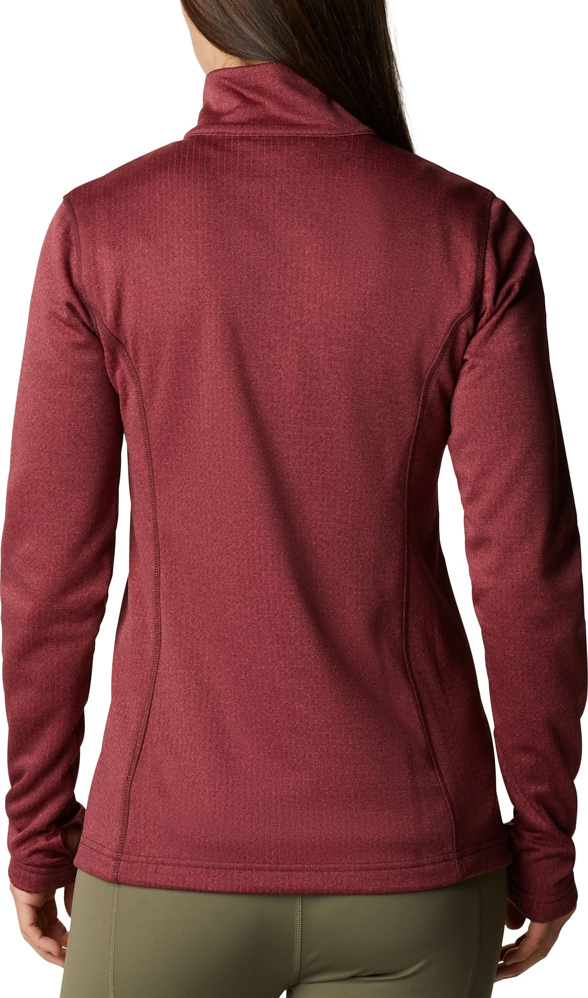 Columbia Women's Park View Grid Full Zip Fleece Jacket Bright Geranium Heather 4 Columbia Women's Park View Grid Full Zip Fleece Jacket Bright Geranium Heather - Image 2