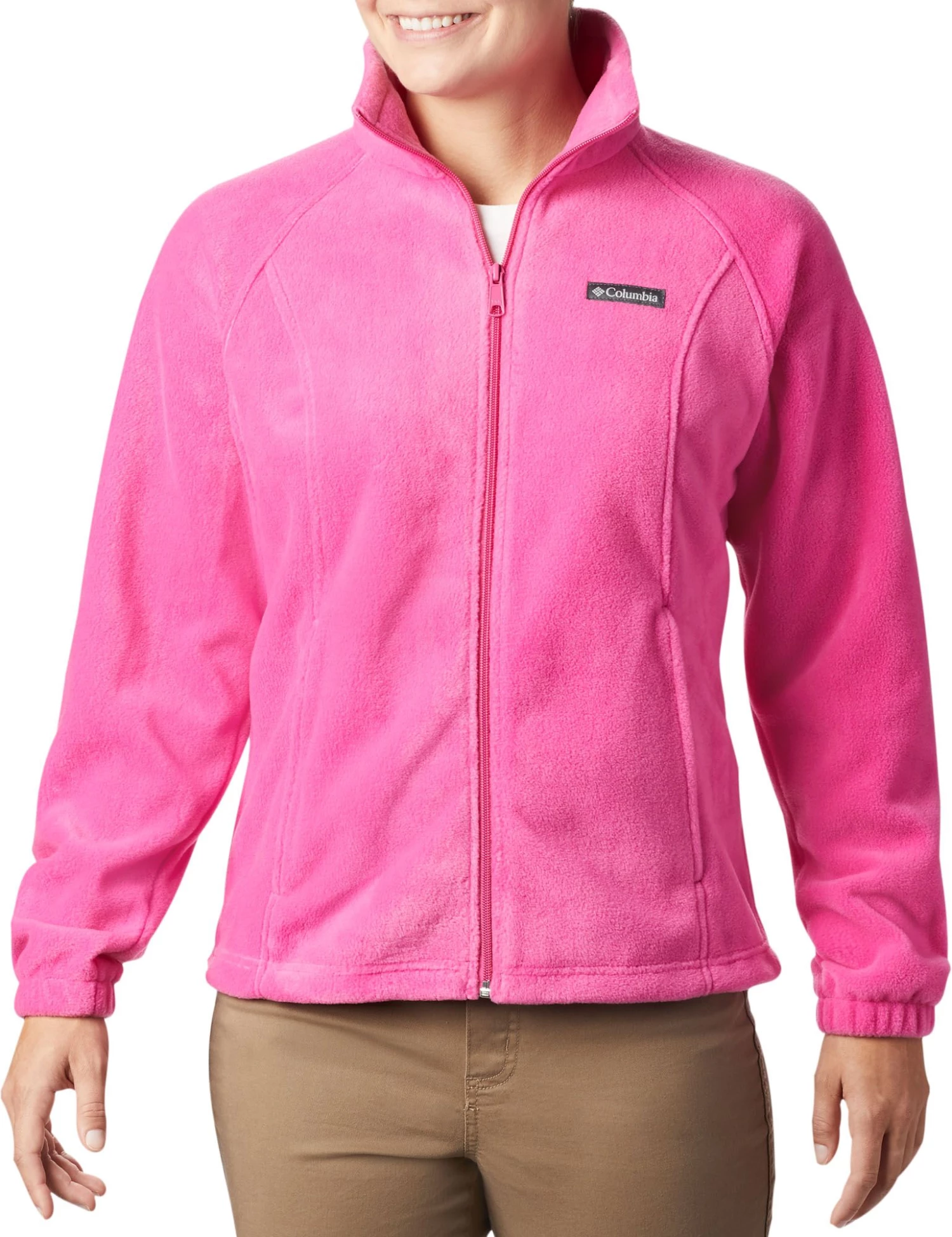 Columbia Women's Tested Tough In Pink Benton Springs Full Zip Jacket Pink Ice 3 Columbia Women's Tested Tough In Pink Benton Springs Full Zip Jacket Pink Ice