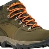 Columbia Men's Newton Ridge Plus II Suede Waterproof Hiking Boots Nori/orange