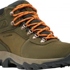 Columbia Men's Newton Ridge Plus II Suede Waterproof Hiking Boots Nori/orange