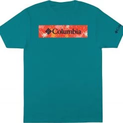 Columbia Men's Splatter Graphic T-Shirt Emerald Sea