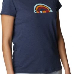 Columbia Women's Columbia Trek Short Sleeve Graphic T-Shirt Nocrnal Heaer/blked Raiow -Columbia Sales Store unnamed file 1885