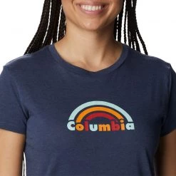 Columbia Women's Columbia Trek Short Sleeve Graphic T-Shirt Nocrnal Heaer/blked Raiow -Columbia Sales Store unnamed file 1886