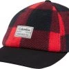 Columbia CSC II Fleece Ball Cap For Men Mountain Red Check Print -Columbia Sales Store unnamed file 2051