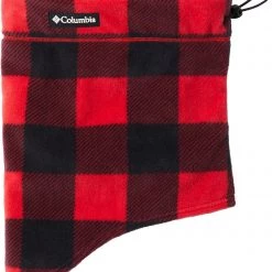 Columbia Adult CSC Fleece Gaiter For Men Mountain Red Check Print