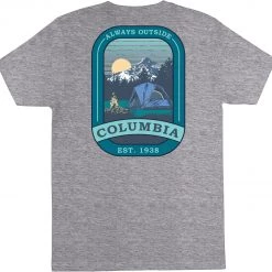 Columbia Mens' Delphic Graphic T-Shirt Grey Heather
