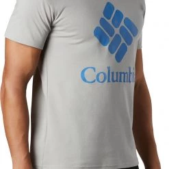 Columbia Men's Lodge Logo T-Shirt Columbia Grey/azure Blue -Columbia Sales Store unnamed file 2197
