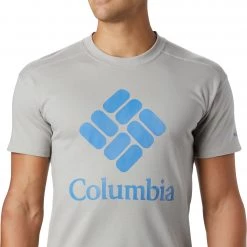 Columbia Men's Lodge Logo T-Shirt Columbia Grey/azure Blue -Columbia Sales Store unnamed file 2198