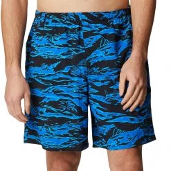 Columbia Men's Super Backcast Water Shorts Fossil Katuna Vibes Print