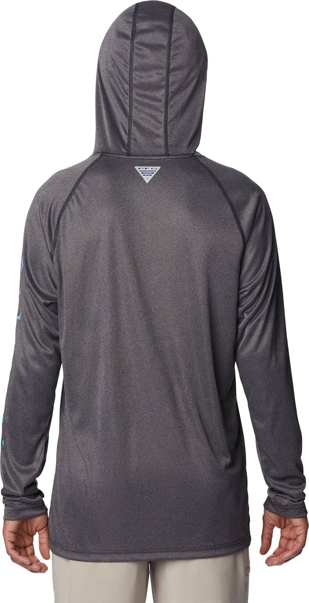 Columbia Men's Terminal Tackle Heather Hoodie Electric Turquoise/ombre 4 Columbia Men's Terminal Tackle Heather Hoodie Electric Turquoise/ombre - Image 2