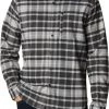 Columbia Men's Outdoor Elements II Flannel Night Tide Grid Plaid -Columbia Sales Store unnamed file 2401