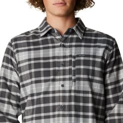 Columbia Men's Outdoor Elements II Flannel Night Tide Grid Plaid -Columbia Sales Store unnamed file 2405