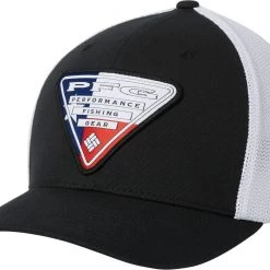 Columbia Men's PFG Mesh Stateside Ball Cap Mountain Red/usa Triangle