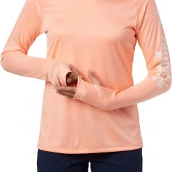 Columbia Women's PFG Tidal Tee Hoodie White/cirrus Grey Logo -Columbia Sales Store unnamed file 2536