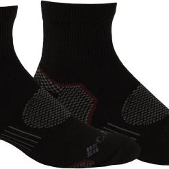 Columbia Men's Balance Point Quarter Socks 2-pack Black