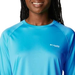 Columbia Women's PFG Tidal Tee II Long Sleeve Shirt Lollipop/white Logo -Columbia Sales Store unnamed file 2576