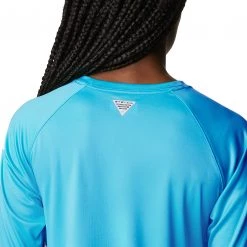 Columbia Women's PFG Tidal Tee II Long Sleeve Shirt Lollipop/white Logo -Columbia Sales Store unnamed file 2578