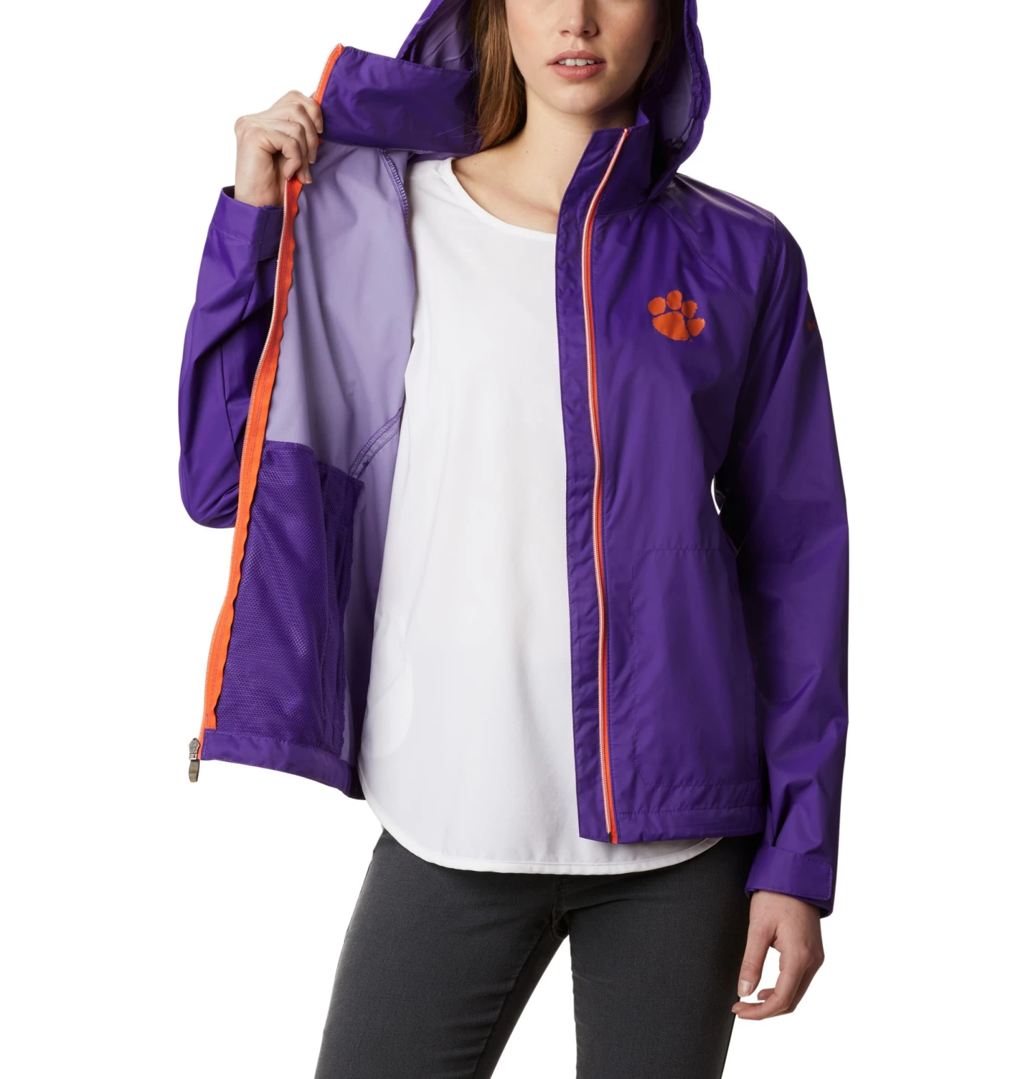 Columbia Women's Clemson Tigers Regalia Switchback Jacket 6 Columbia Women's Clemson Tigers Regalia Switchback Jacket - Image 4