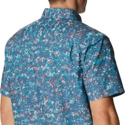 Columbia Men's Brentyn Trail II Short Sleeve Shirt Deep Marine Dtty Disguise -Columbia Sales Store unnamed file 2604