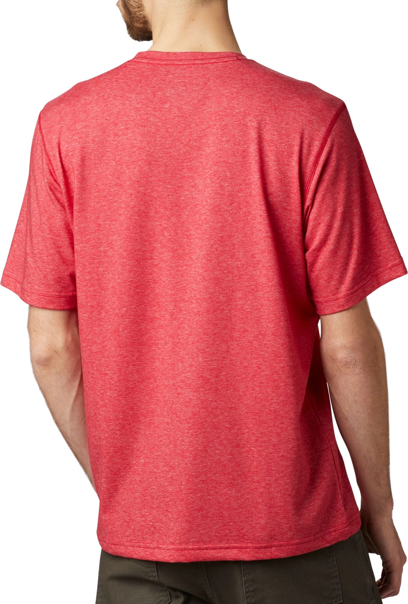 Columbia Men's Thistletown Park Crew T-Shirt - Big & Tall Mountain Red Heather 4 Columbia Men's Thistletown Park Crew T-Shirt - Big & Tall Mountain Red Heather - Image 2