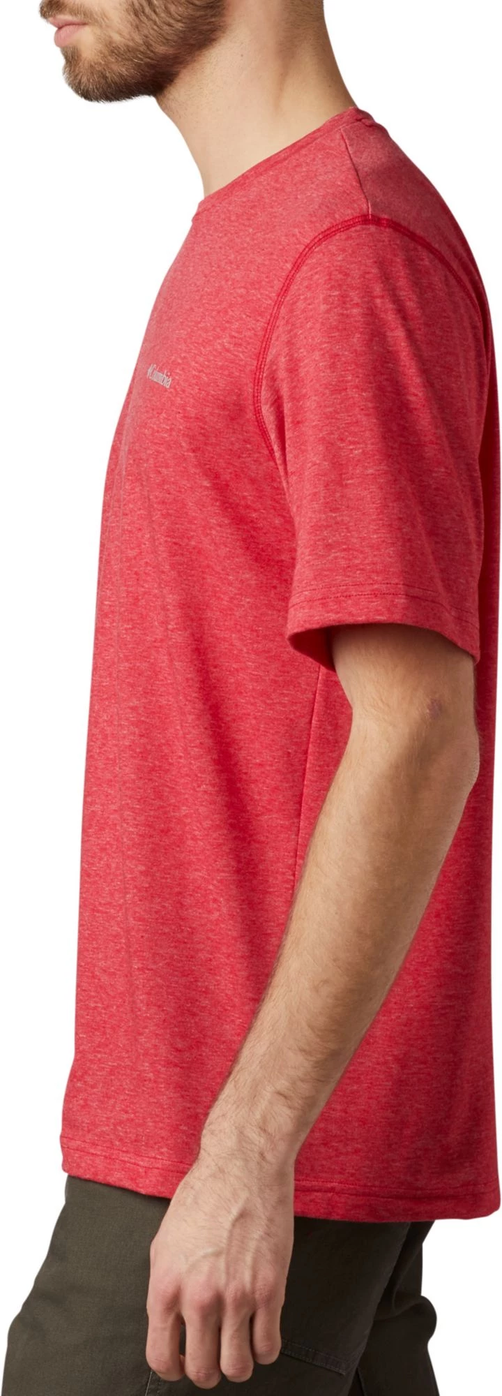 Columbia Men's Thistletown Park Crew T-Shirt - Big & Tall Mountain Red Heather 5 Columbia Men's Thistletown Park Crew T-Shirt - Big & Tall Mountain Red Heather - Image 3