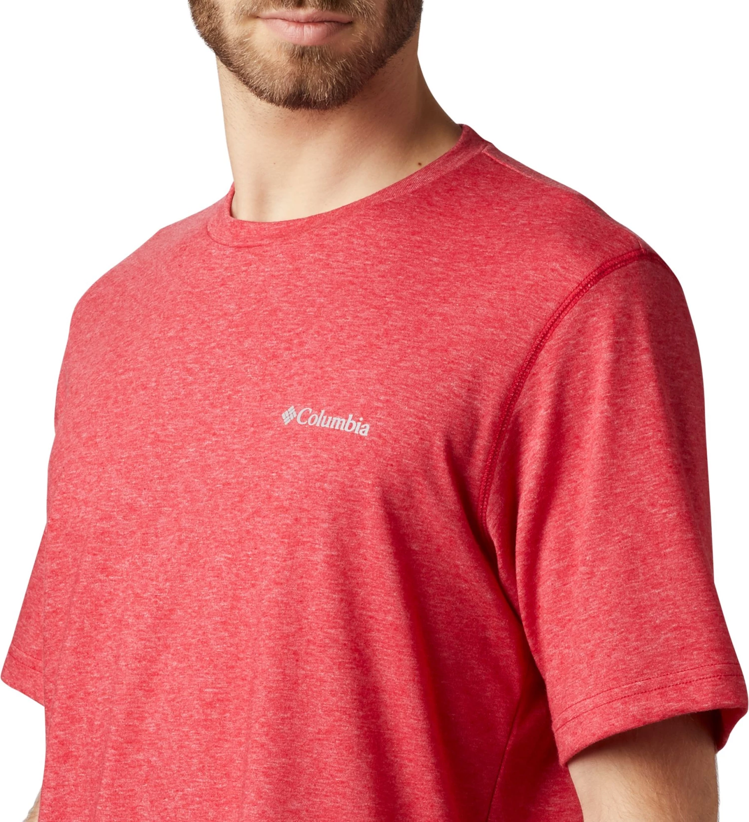 Columbia Men's Thistletown Park Crew T-Shirt - Big & Tall Mountain Red Heather 6 Columbia Men's Thistletown Park Crew T-Shirt - Big & Tall Mountain Red Heather - Image 4