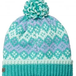 Columbia Kids' Fawn Hike Pom Pom Beanie For Boys' Pink Orchid/bright Grnm