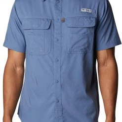 Columbia Men's Drift Guide Woven Short Sleeve Shirt Cool Green