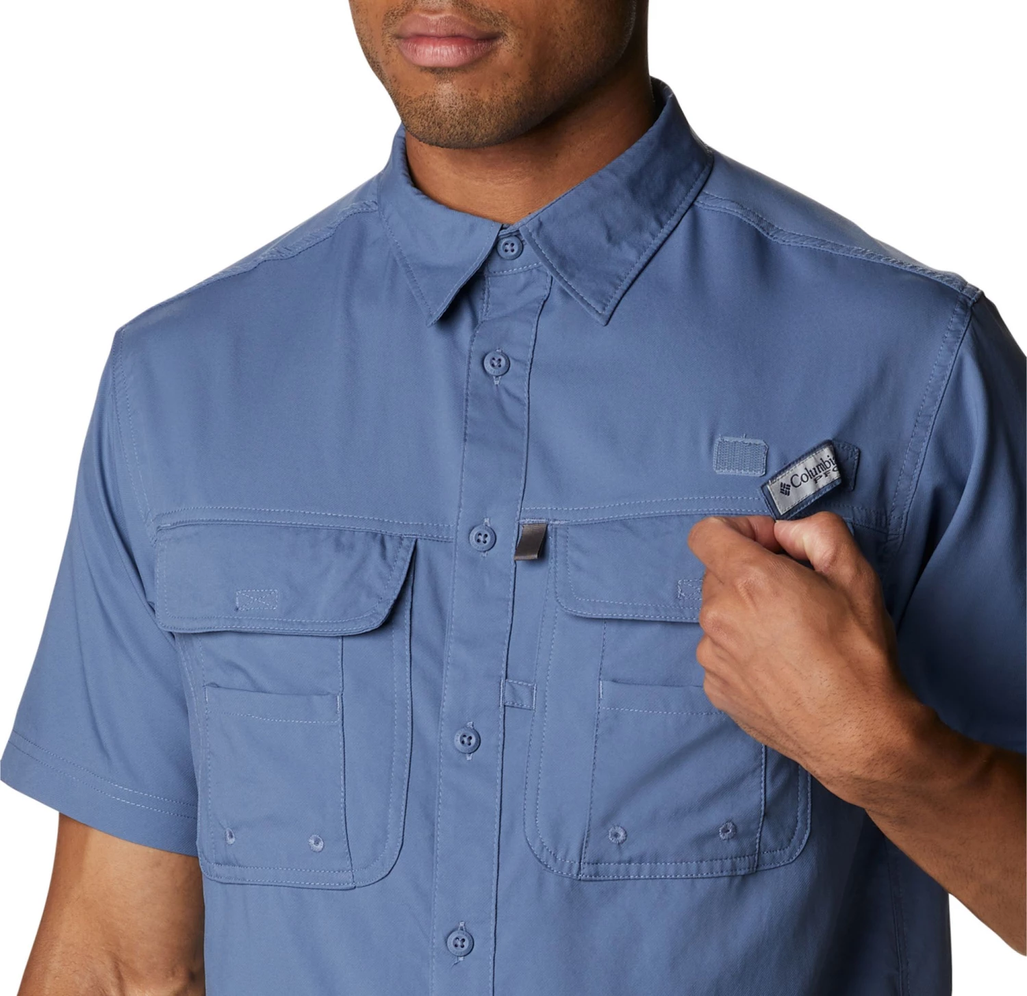 Columbia Men's Drift Guide Woven Short Sleeve Shirt Cool Green 8 Columbia Men's Drift Guide Woven Short Sleeve Shirt Cool Green - Image 6