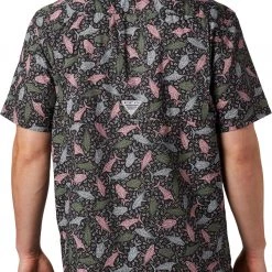 Columbia Men's PFG Super Slack Tide Short Sleeve Shirt Vivid Blue Palaka -Columbia Sales Store unnamed file 2696